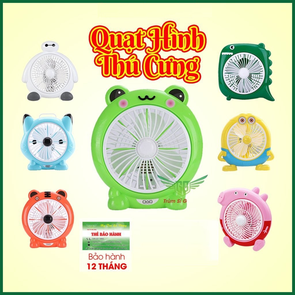 Quạt Mini Để Bàn Hình Thú Cắm Điện 🌟BẢO HÀNH 12 THÁNG🌟 Quạt Hình Động Vật Đáng Yêu, Cute Cho Các Bé,Học Sinh, Sinh Viên