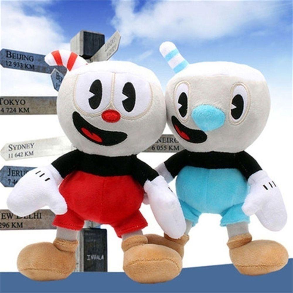 Đồ chơi nhồi bông Mềm Mại Hình Cuphead Độc Đáo Trang Trí Nhà Cửa
