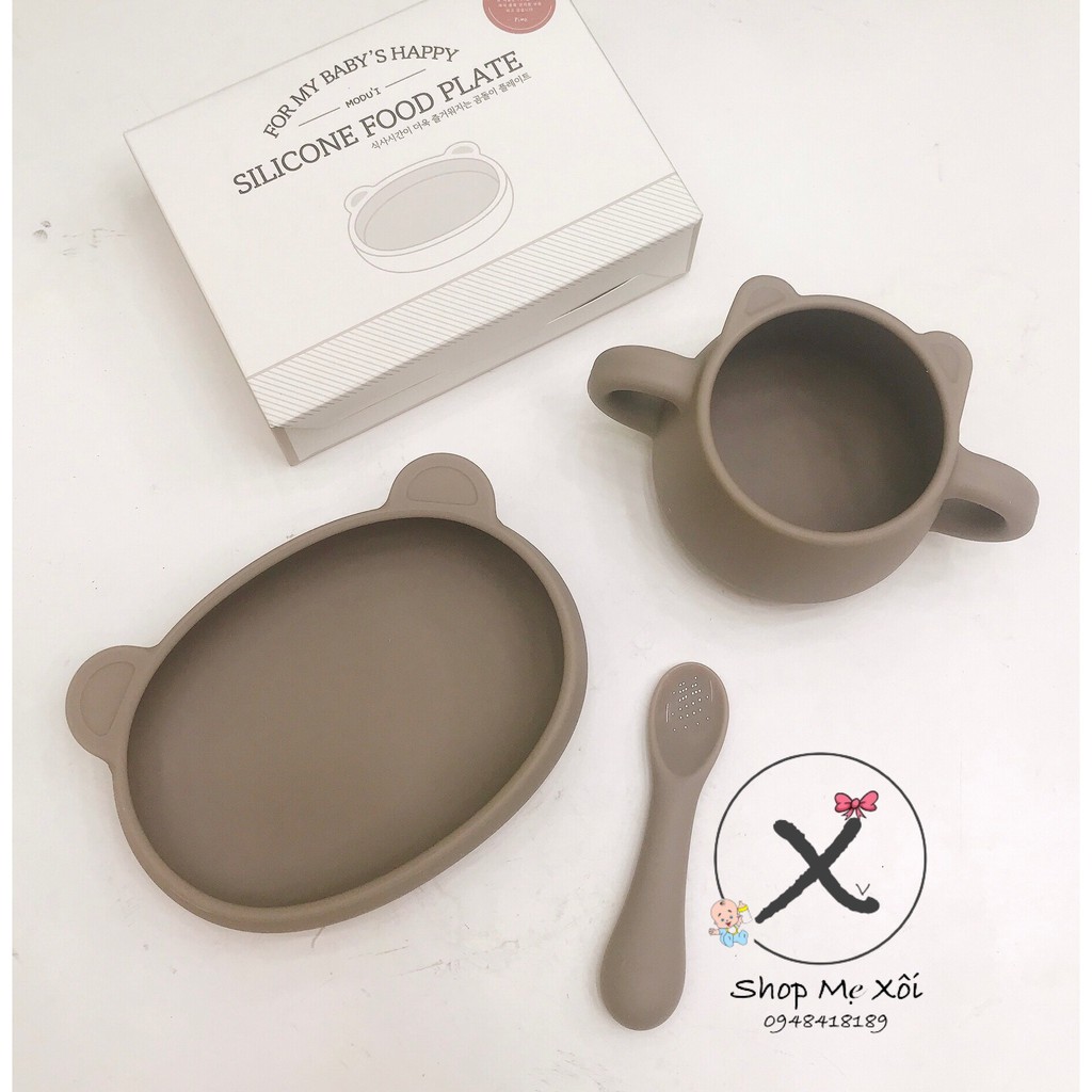 Made in Korea : Bát - Cốc - Thìa ăn dặm Blumama Modui Hàn Quốc.