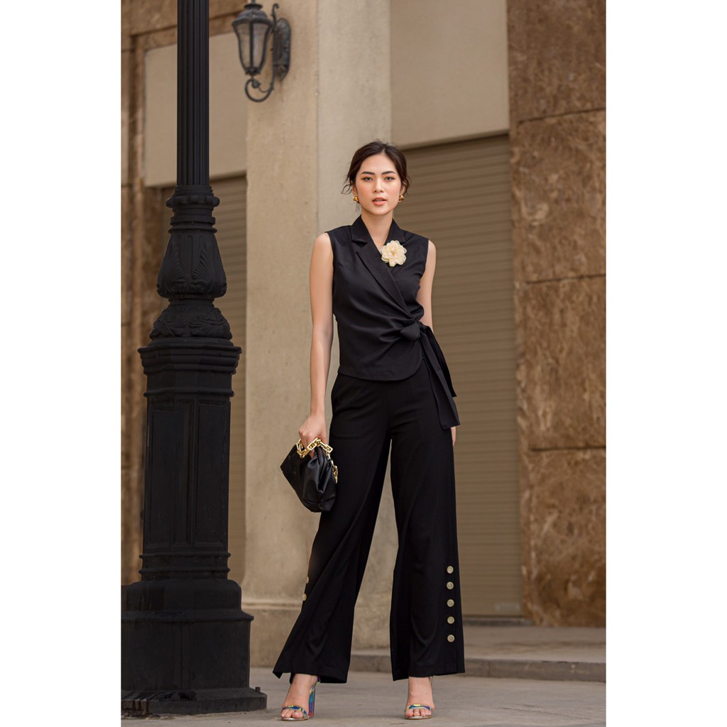 Áo clothesrack gile cổ vest Timie cột dây hông | BigBuy360 - bigbuy360.vn