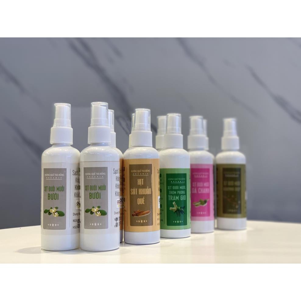 Bình Xịt Tinh Dầu Đuổi Muỗi Quế, Sả Chanh, Bưởi, Khuynh Diệp, Dầu Tràm Chai 100ml Thơm Phòng, Ngủ Ngon