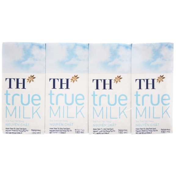 Sữa Tươi Tiệt Trùng Nguyên Chất / có đường / ít đường TH true MILK 180 ml