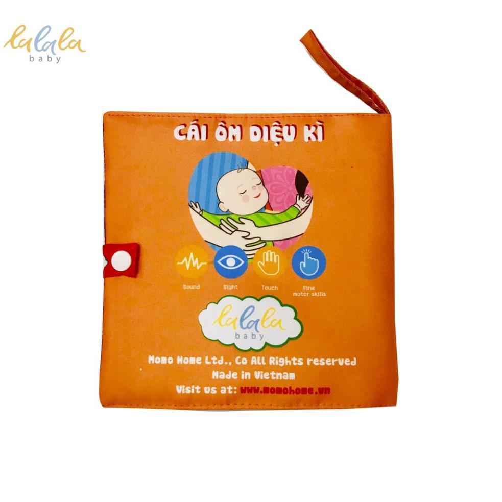 [Chính hãng] Sách vải cho bé Lalala baby đa tương tác Cái ôm diệu kì, kích thước 18x18cm, 12 trang