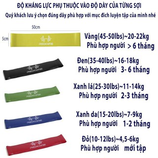 Bộ 5 dây kháng lực tập gym yoga nam nữ [HÀNG LOẠI 1]chất liệu thiên nhiên an toàn