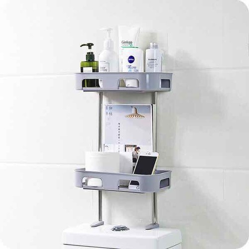 Kệ để đồ 2 tầng nhà tắm, nhà vệ sinh, nhà bếp - Giá để đồ nhà tắm, nhà bếp