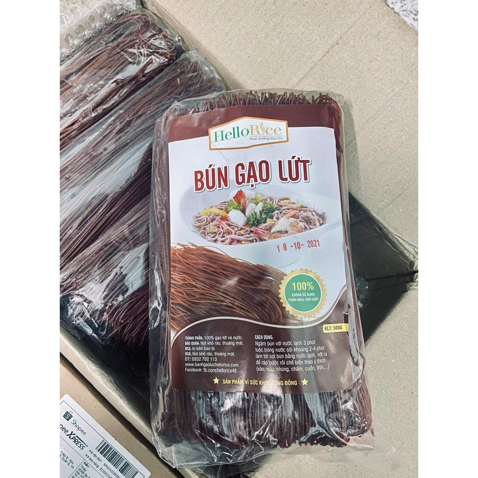 Bún Gạo Lứt Đỏ - 1 túi 500g - Ăn Kiêng, Giảm Cân