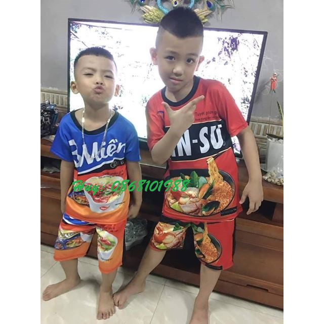 Bộ CHINSU 3D cả nhà cùng mặc 8-90kg co dãn thoáng mát, không bai xù | BigBuy360 - bigbuy360.vn