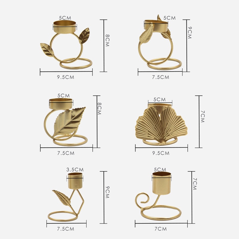 Giá Đỡ Nến Hình Chiếc Lá Bằng Kim Loại Độc Đáo Trang Trí Nhà Cửa / Quán Bar / Nhà Hàng