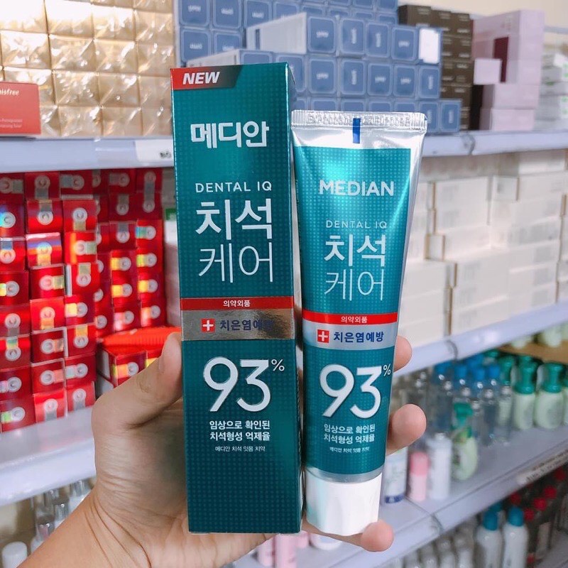 Kem đánh răng MEDIAN Dental IQ 93% Hàn Quốc 120g, giúp trắng răng
