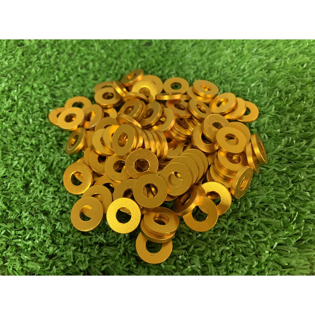 Long đền nhôm 6li trơn 3 màu gắn lốc máy cho mọi dòng xe