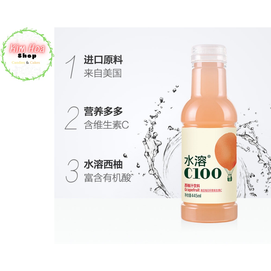 Nước giải khát hương vị hoa quả tự nhiên C100 Fruit Flavoured Beverage - MADR IN CHINA