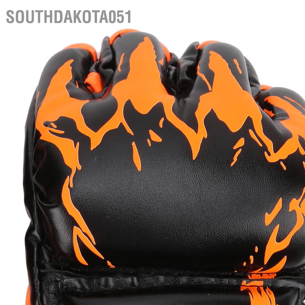 Găng tay đấm bốc hở ngón cao cấp Bằng Da PU - Thiết bị đấm bốc dành cho boxing, mma, đối kháng, sparring, trainning Chuyên Nghiệp