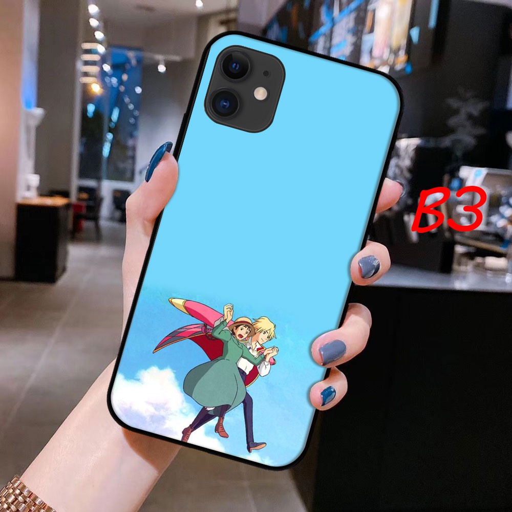 Ốp điện thoại hoạt hình lâu đài bay của pháp sư Howl thích hợp cho iPhone 11 pro max xs max xr x 8 7 6s 6+ se 2020