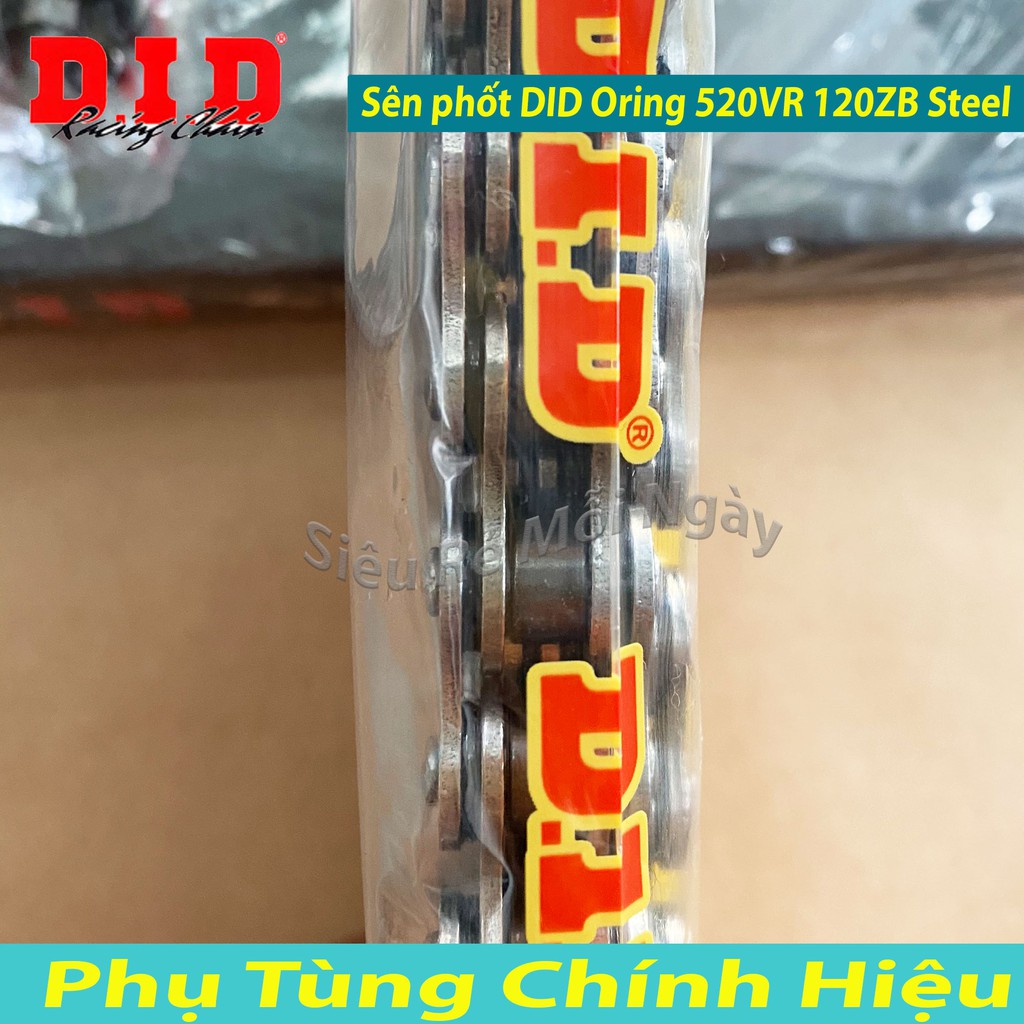 Bộ Nhông Sên Dĩa phốt DID Oring 520VR 120ZB Steel xe Kawasaki z300, Ninja 300, MT03, Yamaha R3