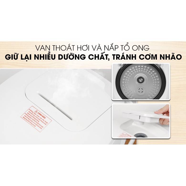 Nồi cơm điện tử Toshiba 1.8 lít RC-18DH2PV(W)- chính hãng 100%lòng nồi hợp kim nhôm phủ chống Bichotan 5lớp độ dày 2.2mm