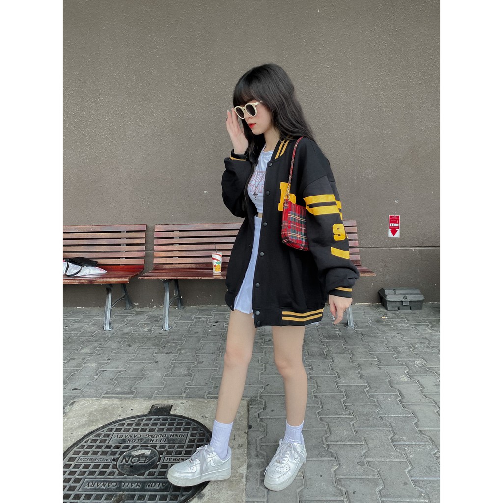 Áo khoác bomber LB unisex HOMIES nút gài