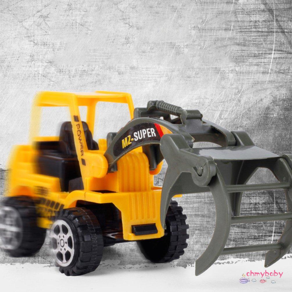 【OMB】 Boy Toy Car Excavator Color Random Child Inertia Model Engineering Car