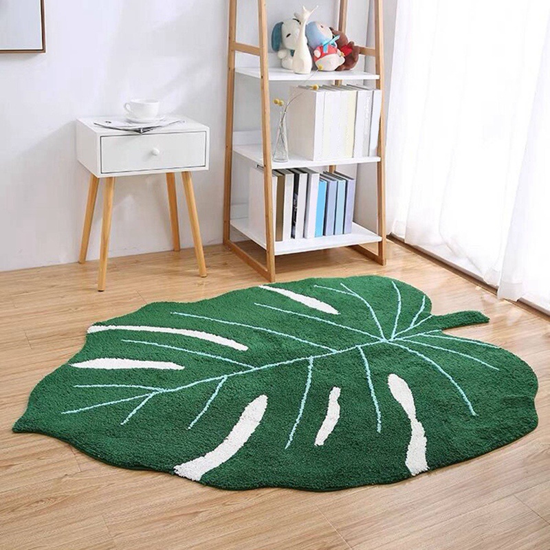 Thảm Chùi Chân Hình Chiếc Lá Dùng Trang Trí Nhà Tắm