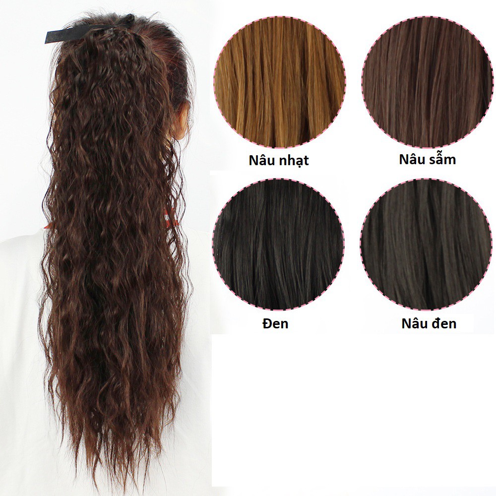 Tóc giả nữ cột xù 60cm 😍FREESHIP😍 Tóc cột xù mì C168