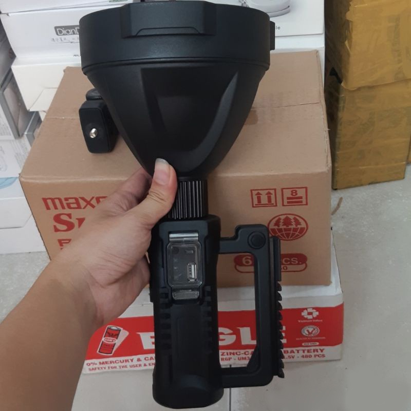 Đèn pin công trường ⭐ Đèn pin cầm tay W591 siêu sáng ⭐ chiếu xa trên 500m, có chân đế chống nước - Bảo hành 12 tháng | BigBuy360 - bigbuy360.vn