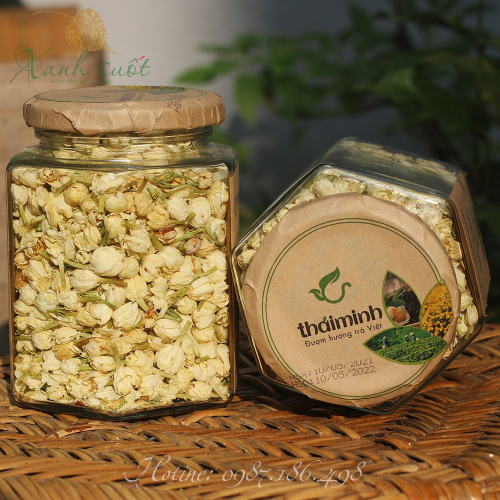 [Thái Minh] Nụ Nhài Sấy Lạnh- Jasmine Buds Tea- Jasminum Sambac Buds- Giảm Căng Thẳng, Chống Lão Hóa [Xanh Suốt]