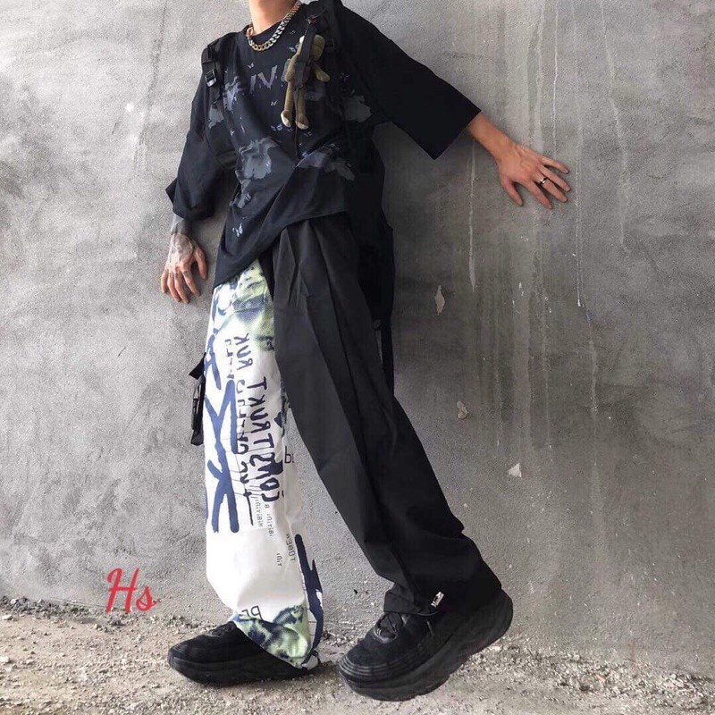 quần jogger ống hoạ tiết
