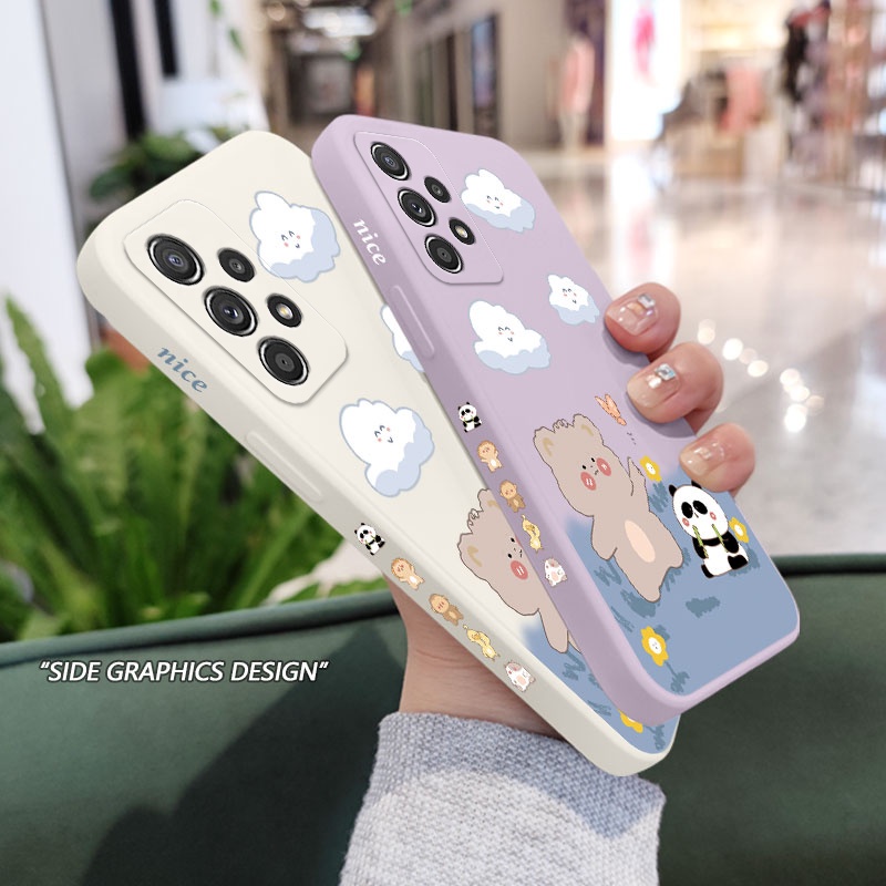 Điện Thoại Ốp Lưng Hình Gấu Trúc Cho Samsung Galaxy A72 A52 A52S A42 A32 4G 5G Playful