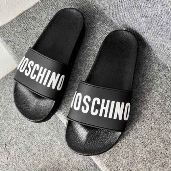 [Ảnh+Video thật] Dép Moschino Đế Cao Su 4 cm - Dép Quai Ngang Nam Nữ Cao Cấp Hottrend 2022