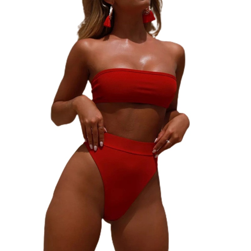 Bộ bikini 2 mảnh không dây màu sắc quyến rũ cho nữ