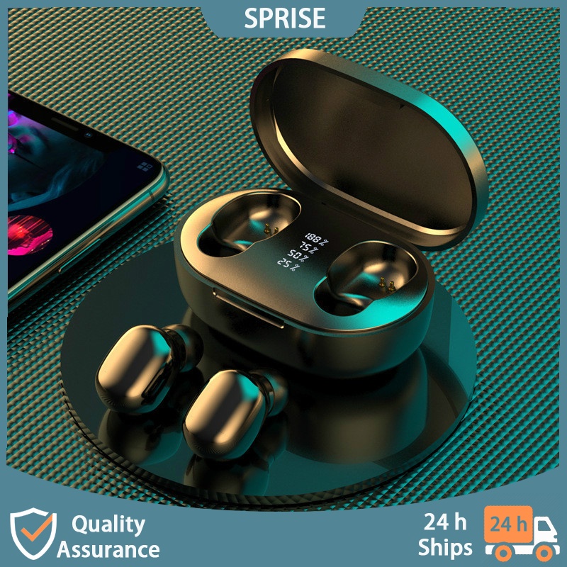 SPRISE D9 Bluetooth Earphone Wireless Graphene Driver & Noise Cancelling Premium TWS Earpod Earbuds