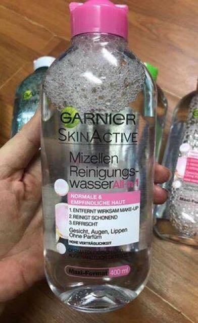 Nước tẩy trang Garnier đủ màu 400ml- xách tay Đức