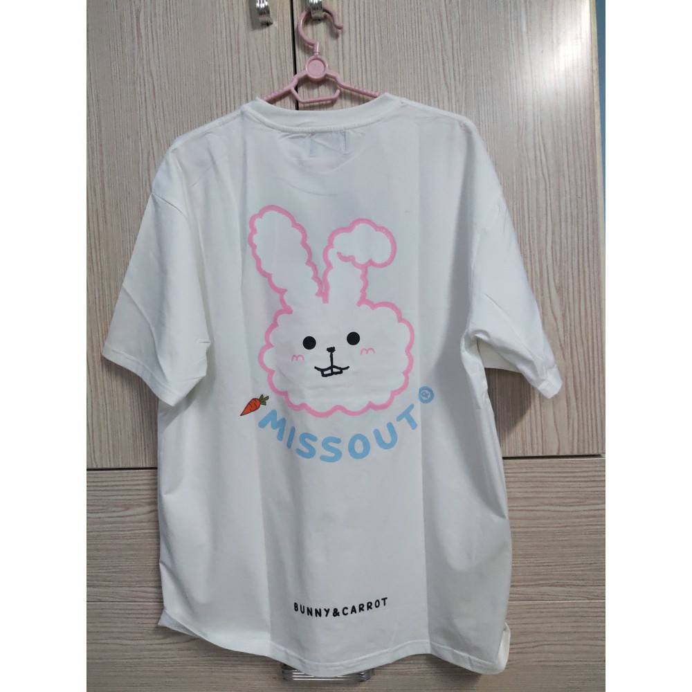 Áo Thun Tay Lỡ Streetwear thỏ con, Full tags tay và gấu áo - (V25)