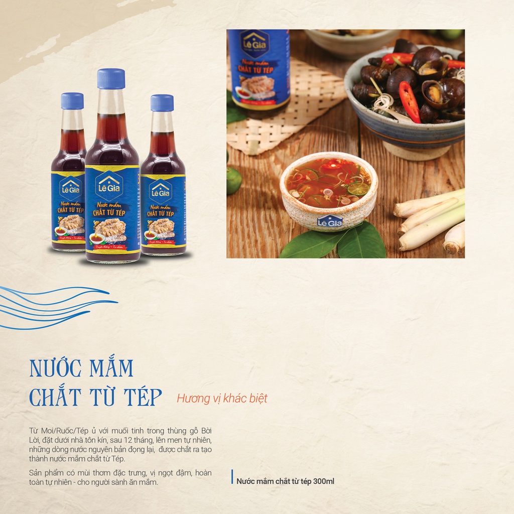 Mắm chắt từ tép Lê Gia chai thủy tinh 300ml