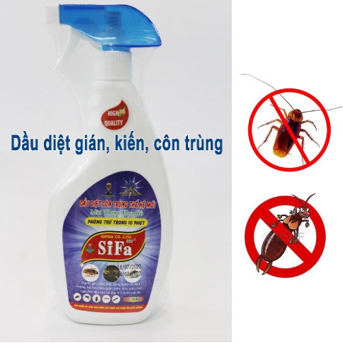 Dầu diệt côn trùng, phòng trừ gián, kiến, mối, mọt, mạt, mùi thơm hoa cỏ thảo mộc