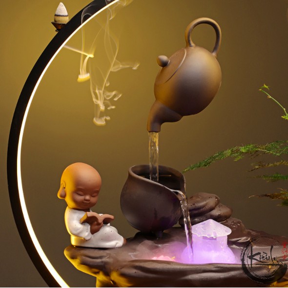 THÁC NƯỚC PHONG THUỶ Chú tiểu uống trà | BigBuy360 - bigbuy360.vn