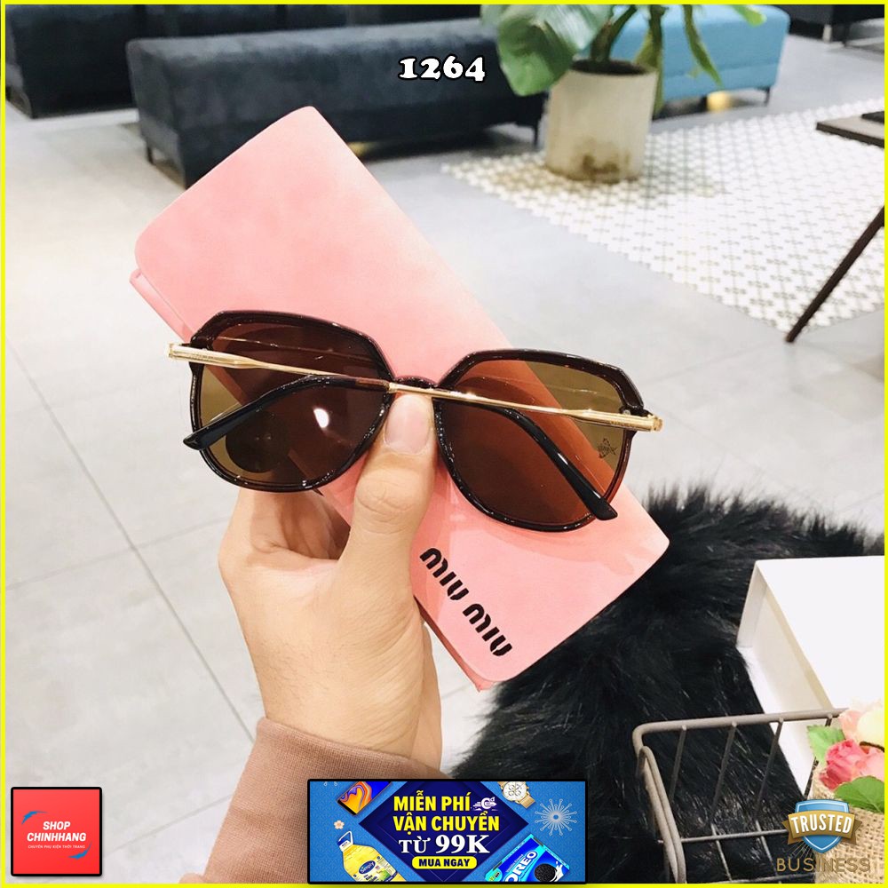 KÍNH MÁT NỮ THỜI TRANG GỌNG XI KIM LOẠI TRÒNG THUÔN ĐÍNH ONG CAO CẤP SH1264