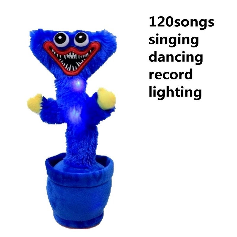 Cây Xương Rồng Nhồi Bông 120 Bài Hát / Ôm Wuggy Nói &amp; Nói &amp; Ghi Âm Sạc USB Đồ Chơi Xương Rồng