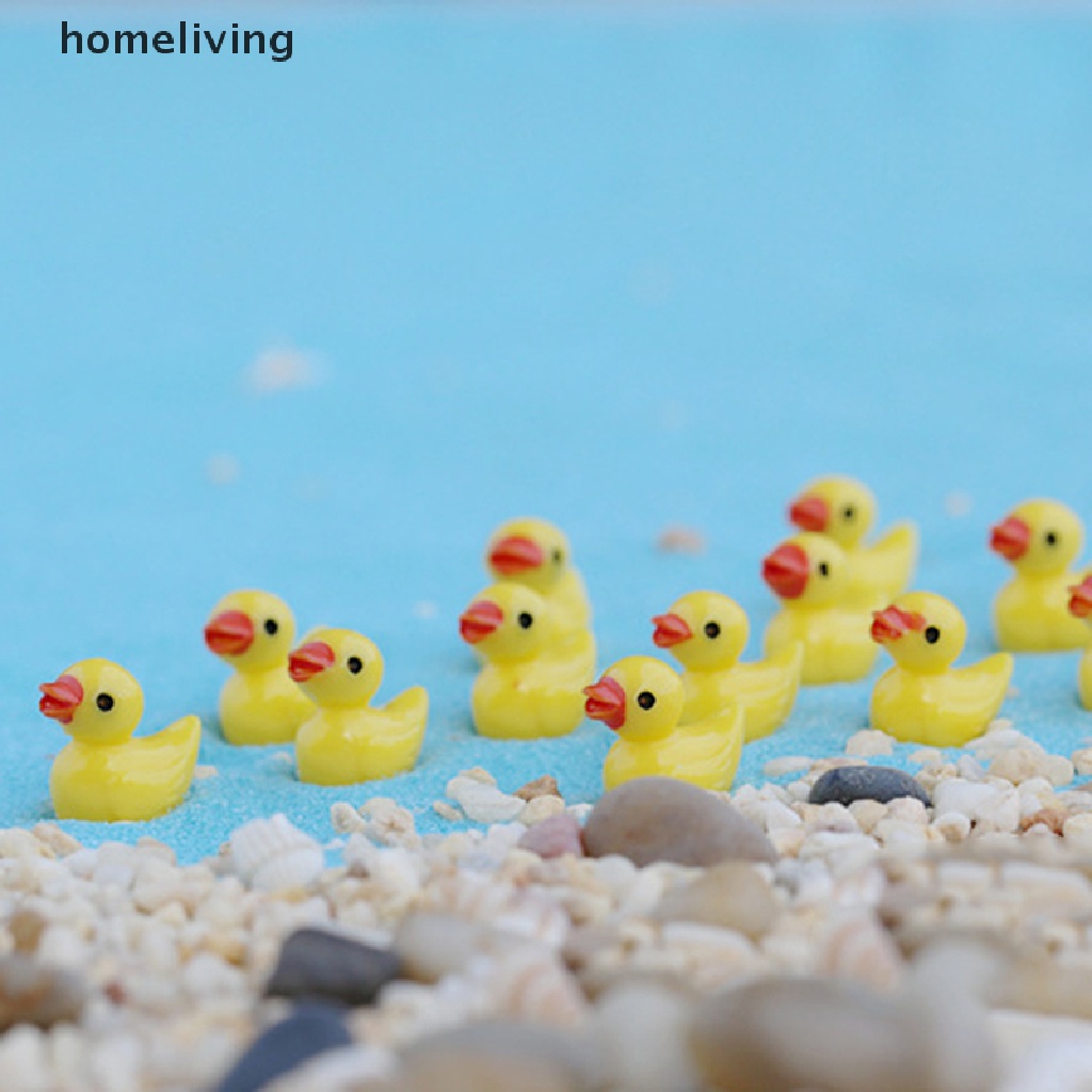 Bộ 6 Tượng Vịt Vàng Dùng Trang Trí Tiểu Cảnh