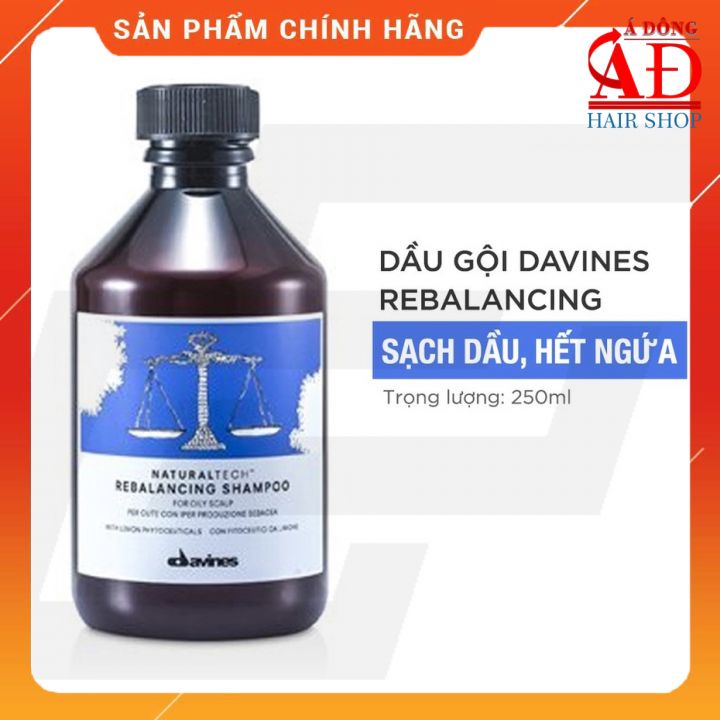 [+Tặng mũ trùm] Dầu gội cân bằng dầu Davines Naturaltech Rebalancing Italy 250ml