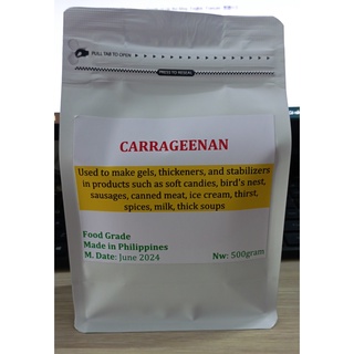 Carrageenan - sử dụng làm chất sánh nước giải khát, làm chất treo trong nước yến, được sử dụng tạo gel