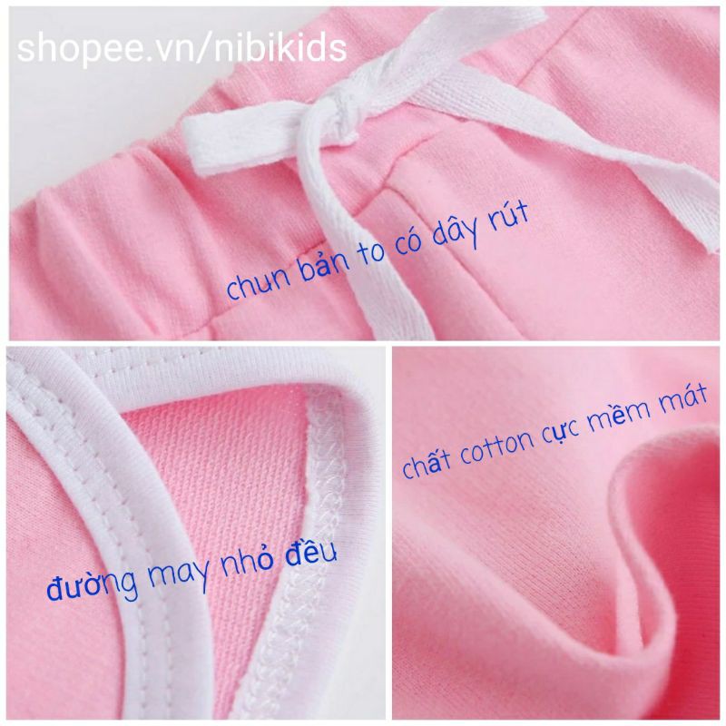 Quần Đùi Cho Bé Chất Cotton Co Giãn Siêu Mềm Mát FREE SHIP Quần Đùi Trẻ Em Đẹp May Viền Cạp Chun Bản Có Dây Rút