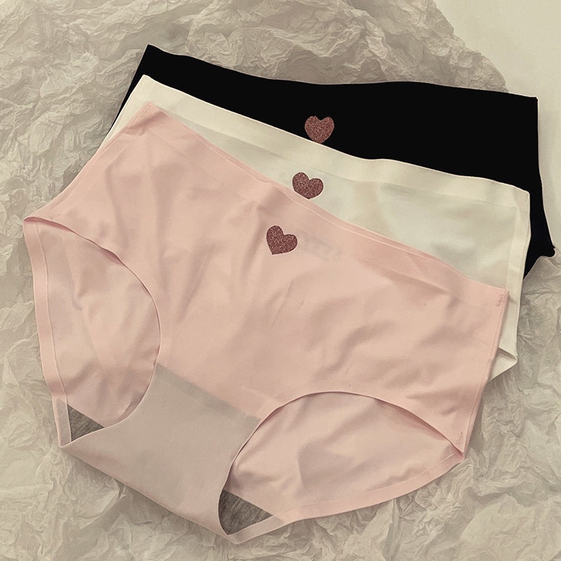 Quần Lót Lụa Lạnh Không Đường May Kháng Khuẩn Nâng Hông Gợi Cảm Cho Nữ