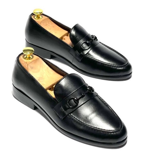 Giày lười nam kiểu dáng Horsebit Loafer da bò thật bh 12 tháng - Mã T28