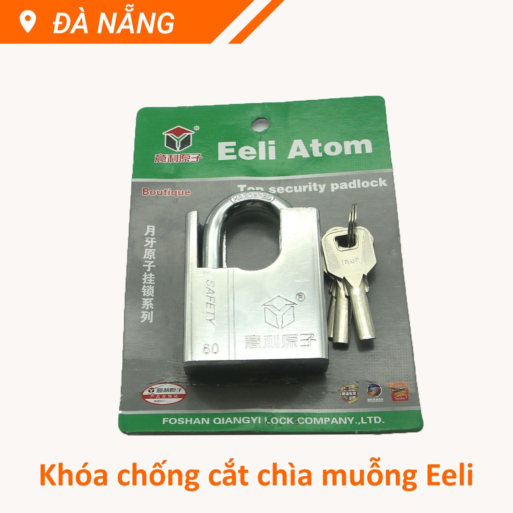 Khóa chống cắt chìa muỗng thép trằng không gỉ Eeli Atom