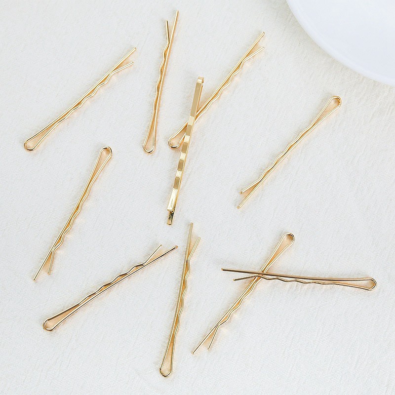 Kẹp tóc kim loại thiết kế đơn giản cho nữ