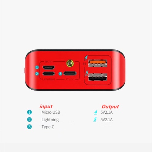 Sạc dự phòng YJ175 10.000 mAh tích hợp màn hình LED hiển thị dung lượng Pin cho Iphone,Samsung