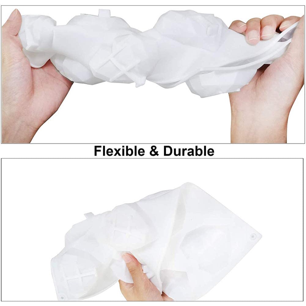 Bộ 8 Khuôn silicone Làm Bánh Hình Trái Tim Xinh Xắn