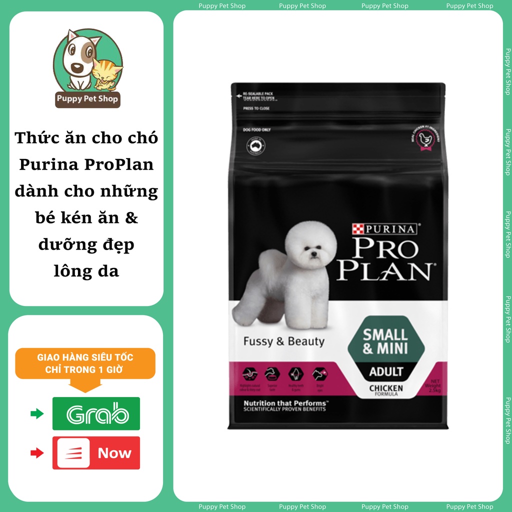 HẠT CAO CẤP PURINA PROLAN  Fussy &amp; beauty - thứa ăn hạt dành cho chó kén ăn &amp; và dưỡng lông bao 2.5kg- NHẬP KHẨU ÚC