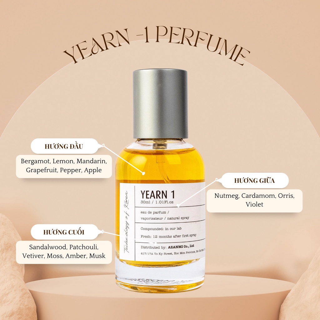 Nước hoa nam nữ Dầu thơm Unisex Chính Hãng Azanmi 50 Ml