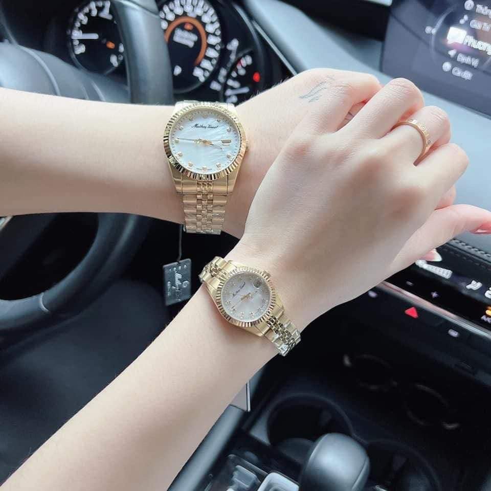 Đồng hồ nam Mathey Tissot Mathy II nam, mặt trắng, dây vàng H710PI